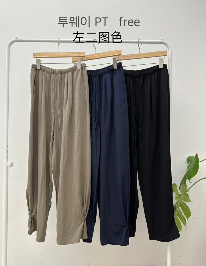 BUT韓國㊣直郵東大門代購女裝新品熱賣時尚推薦人氣25春夏休閑褲button休閑褲圖色2左二色