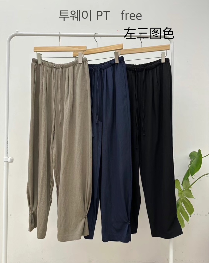 BUT韓國㊣直郵東大門代購女裝新品熱賣時尚推薦人氣25春夏休閑褲button休閑褲圖色3左三色