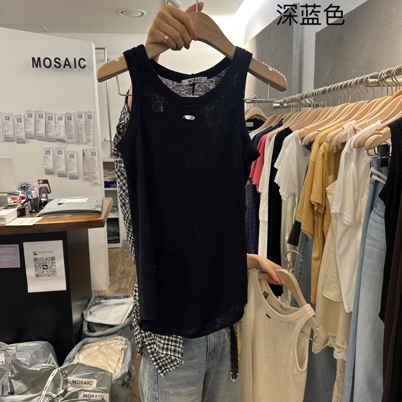 MOSAIC韓國㊣直郵東大門代購女裝新款熱賣推薦時尚吊帶背心MOSAIC吊帶/背心圖色3