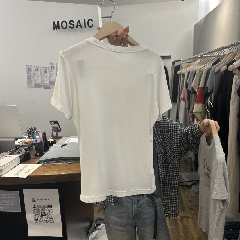 MOSAIC直郵韓國代購㊣女裝新款熱賣25春夏休閑人氣時尚推薦T恤MOSAICT恤
