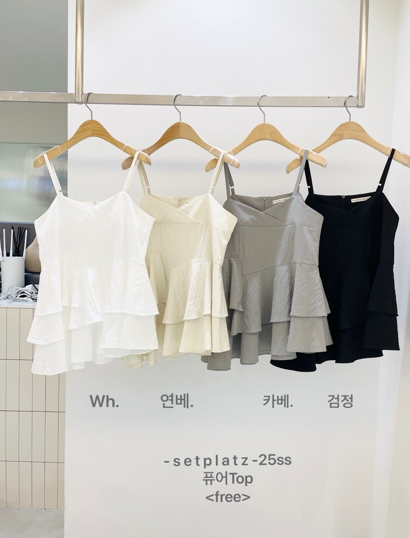 SETPLATZ韓國直郵㊣女裝新品休閑人氣時尚25春夏熱賣吊帶背心PLATZCLASSIC吊帶/背心