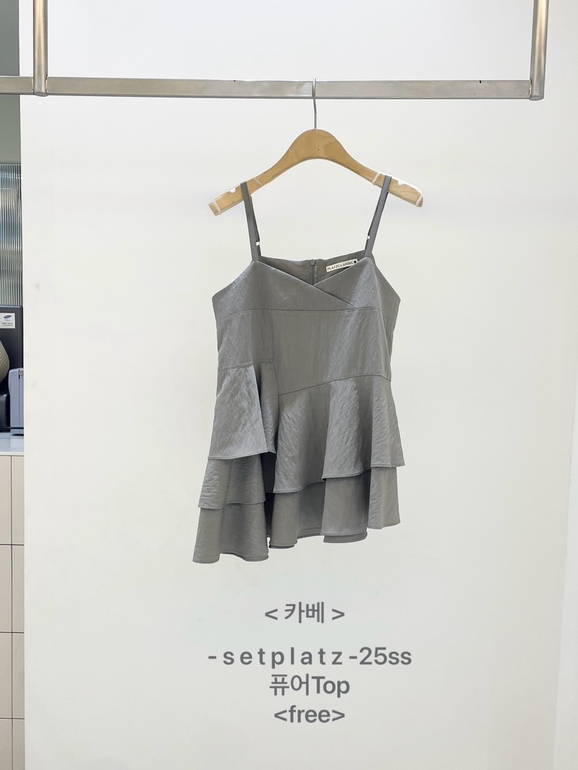 SETPLATZ韓國直郵㊣女裝新品休閑人氣時尚25春夏熱賣吊帶背心PLATZCLASSIC吊帶/背心圖色3