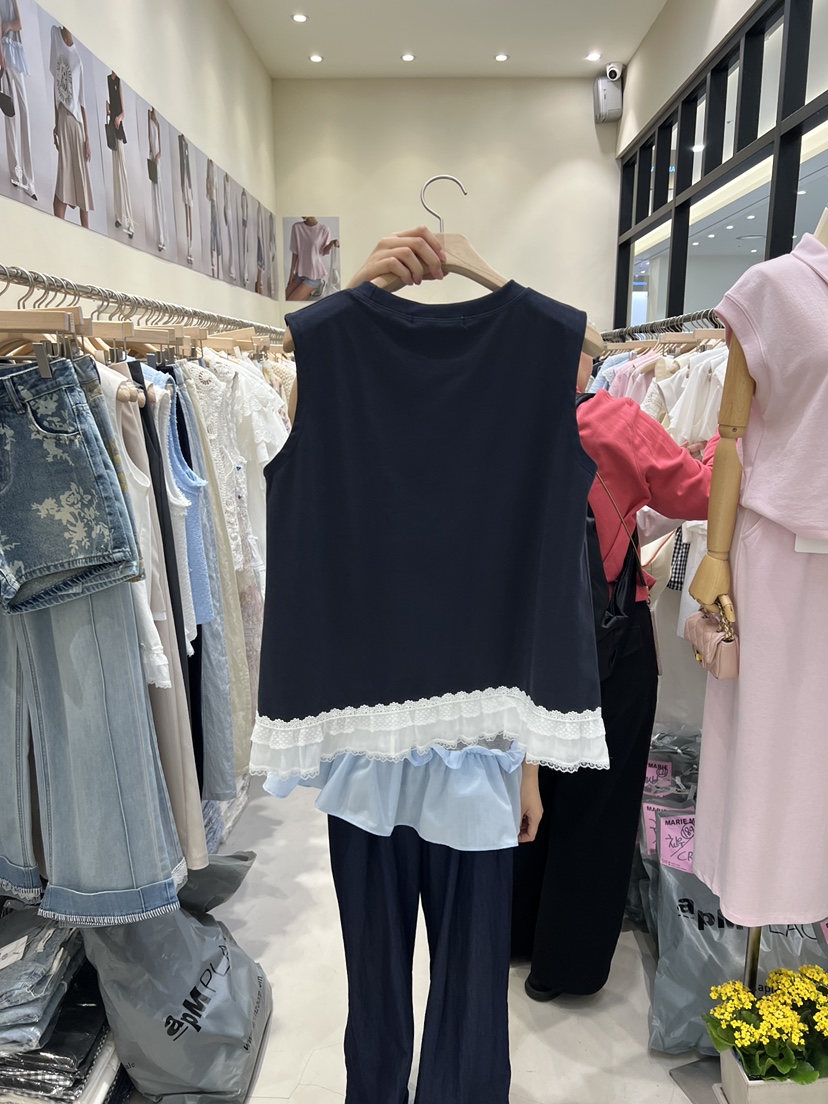 MARIE MARIE韓國直郵㊣女裝新款休閑25春夏推薦熱賣吊帶背心MARIE MARIE吊帶/背心