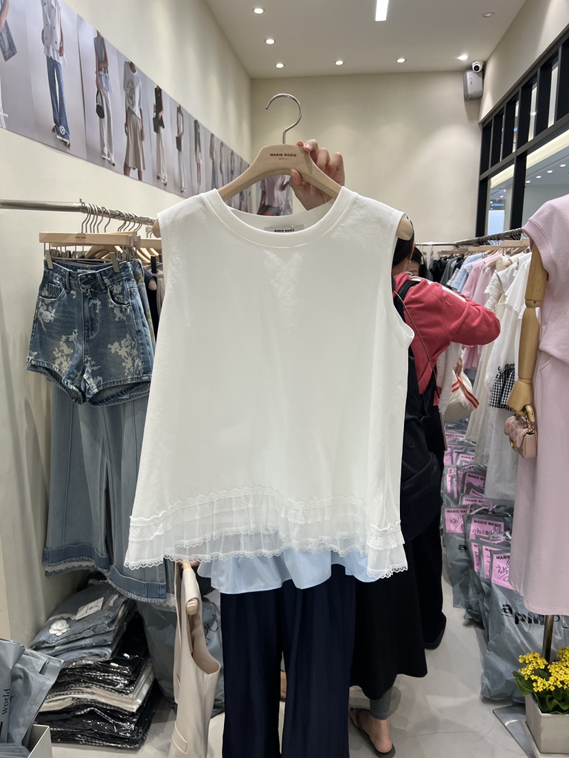 MARIE MARIE韓國直郵㊣女裝新款休閑25春夏推薦熱賣吊帶背心MARIE MARIE吊帶/背心