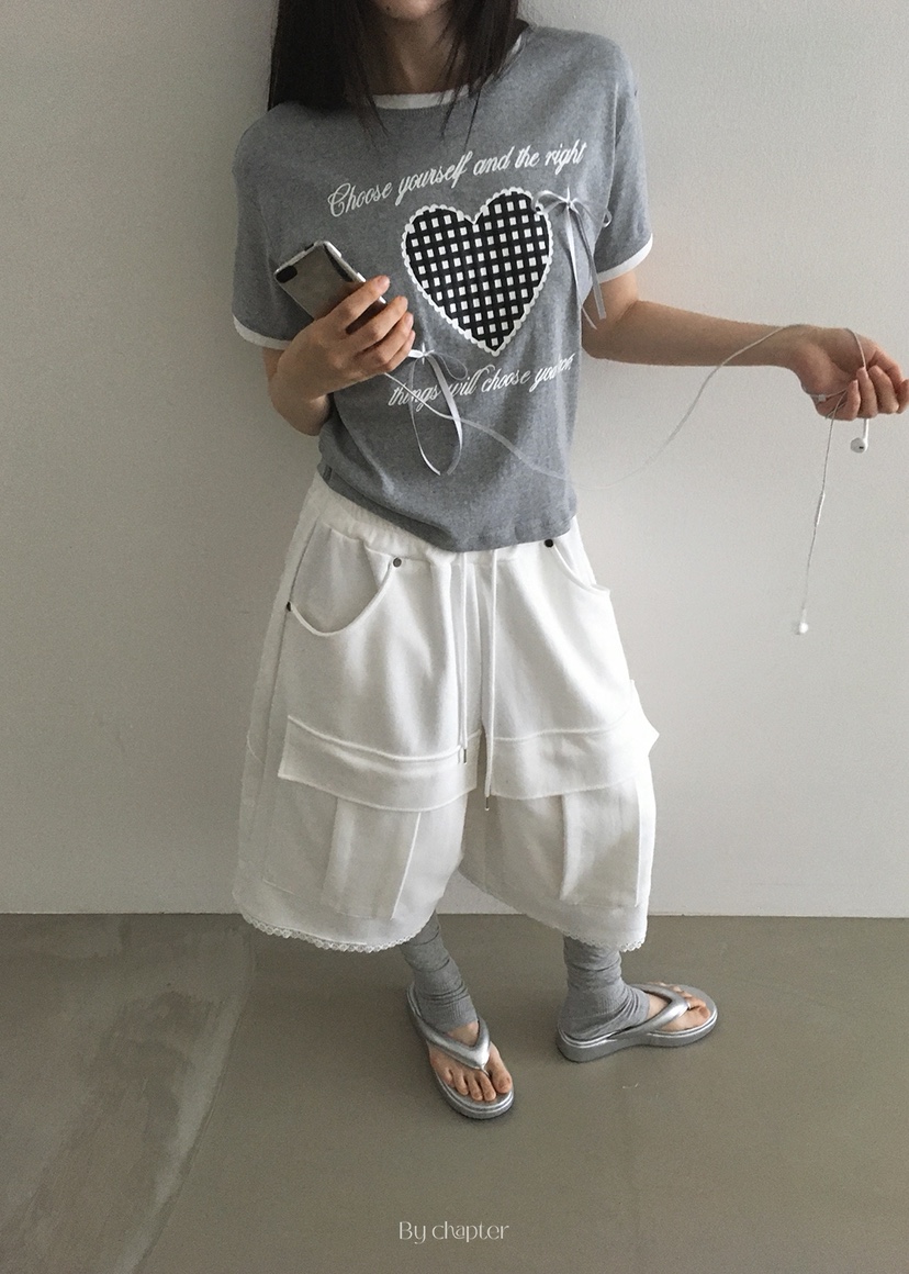 BY CHAPTER韓國直郵㊣東大門實拍女裝新款推薦休閑T恤格紋ChapterT恤