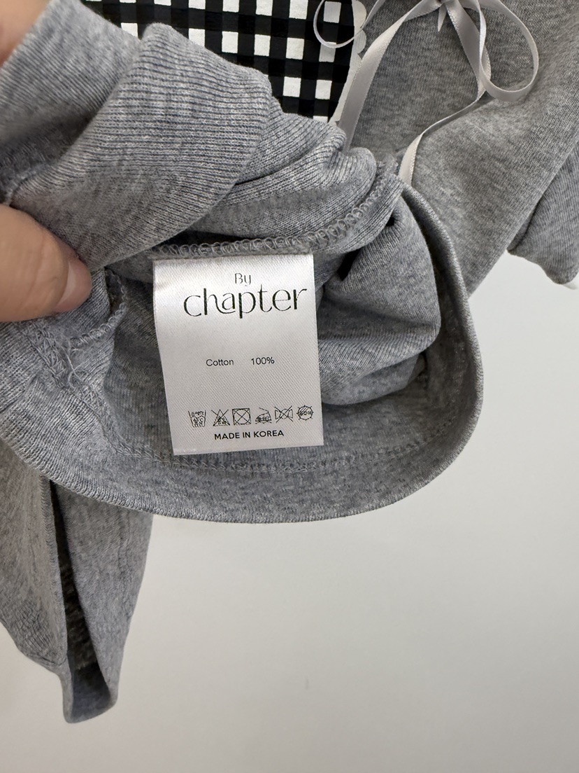 BY CHAPTER韓國直郵㊣東大門實拍女裝新款推薦休閑T恤格紋ChapterT恤