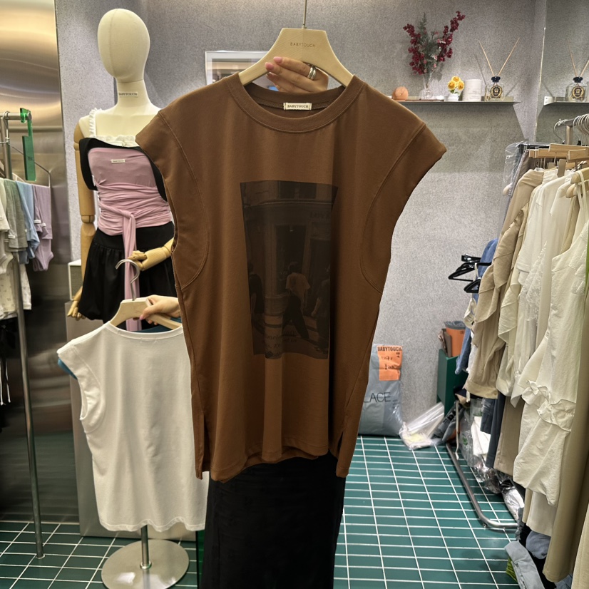 BABYTOUCH韓國直郵㊣東大門實拍女裝新款推薦時尚25春夏T恤BABYTOUCHT恤圖色3