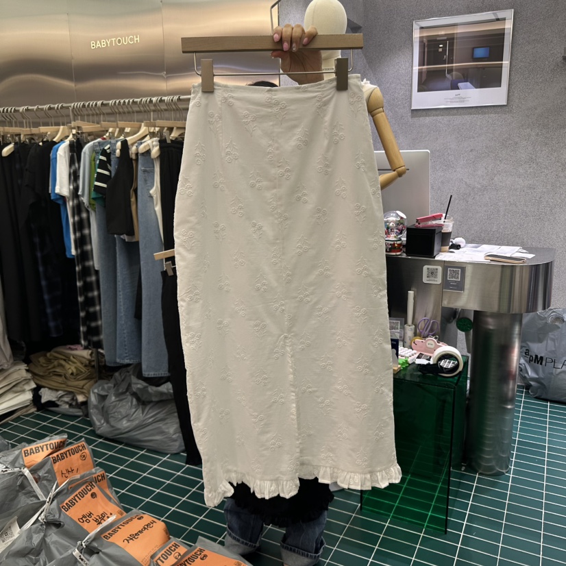 BABYTOUCH韓國直郵㊣女裝新品休閑人氣時尚熱賣25春夏長裙刺繡BABYTOUCH長裙