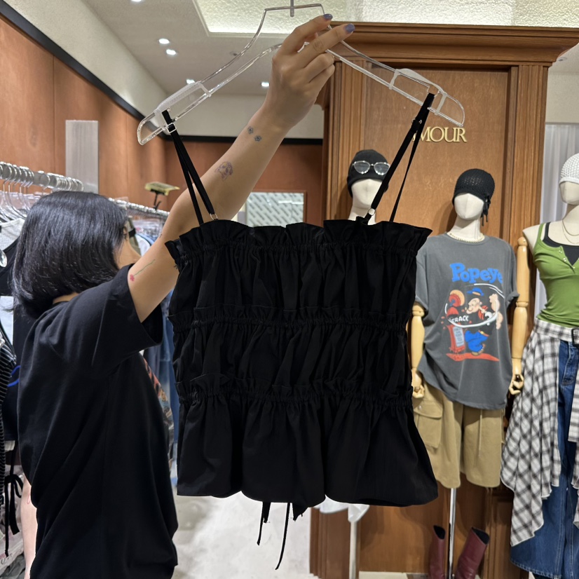 AMOUR韓國㊣直郵東大門代購女裝新品25春夏時尚吊帶背心緊身AMOUR吊帶/背心