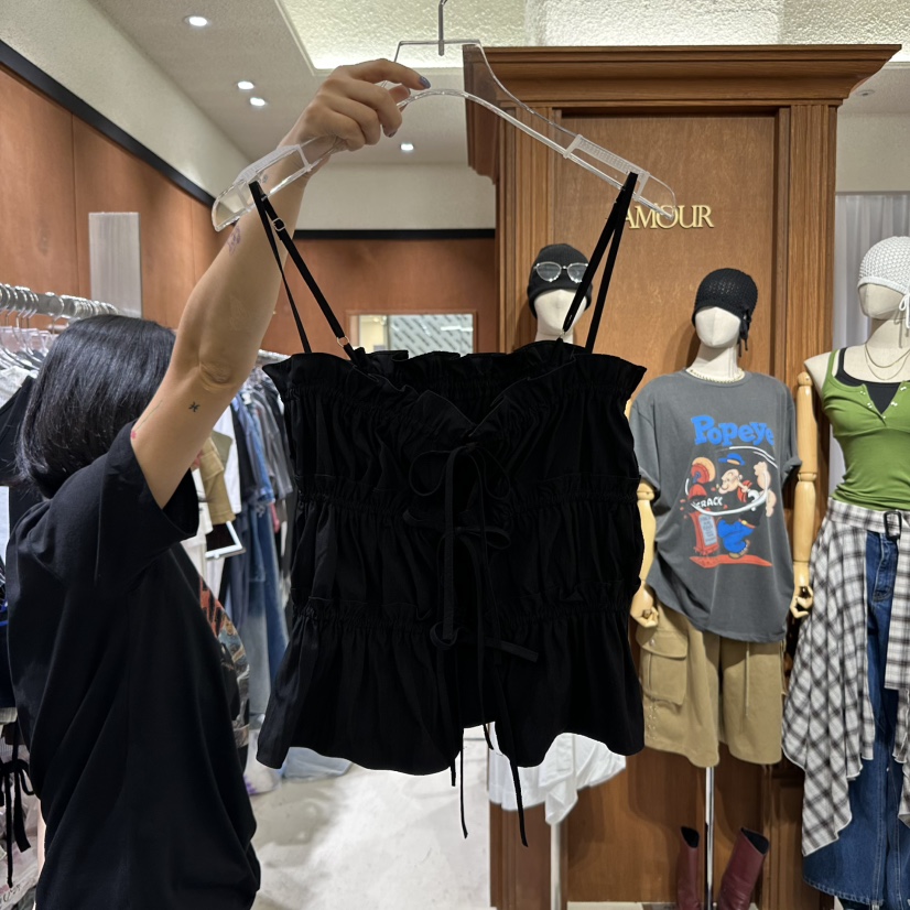 AMOUR韓國㊣直郵東大門代購女裝新品25春夏時尚吊帶背心緊身AMOUR吊帶/背心圖色2