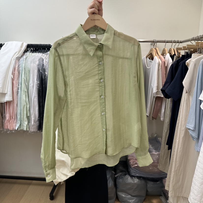 BLENDING-p韓國㊣直郵東大門代購女裝新品休閑熱賣襯衫蕾絲衫BLENDING襯衫/蕾絲衫圖色6