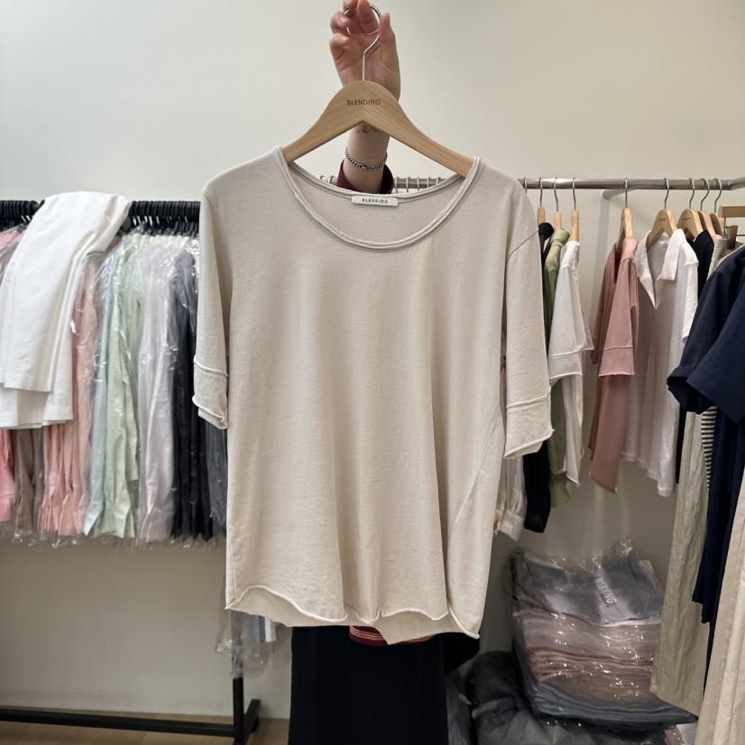 BLENDING-p韓國㊣直郵東大門代購女裝新款熱賣人氣25春夏T恤BLENDINGT恤圖色2