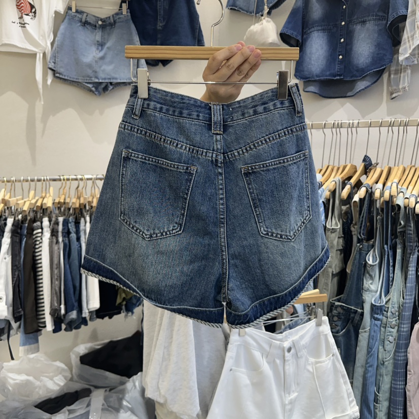 HIPTIQUE韓國直郵㊣東大門實拍女裝新品熱賣時尚推薦短褲海軍HIPTIQUE短褲