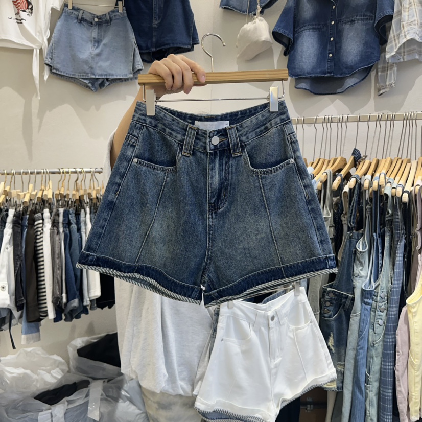 HIPTIQUE韓國直郵㊣東大門實拍女裝新品熱賣時尚推薦短褲海軍HIPTIQUE短褲圖色3