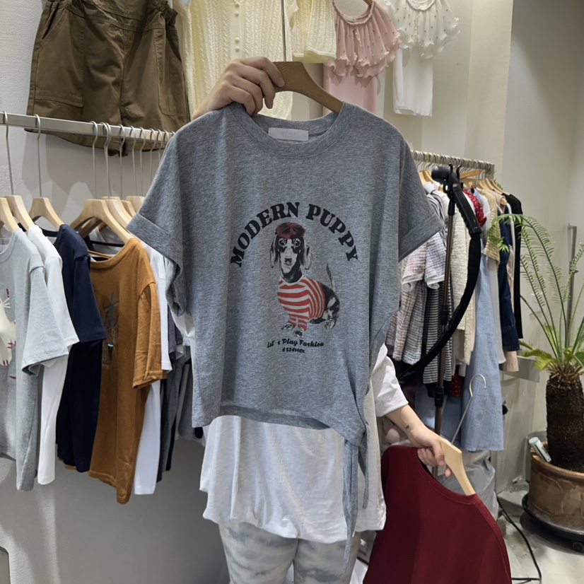 HIPTIQUE直郵韓國代購㊣女裝新品25春夏熱賣時尚人氣休閑T恤HIPTIQUET恤圖色2