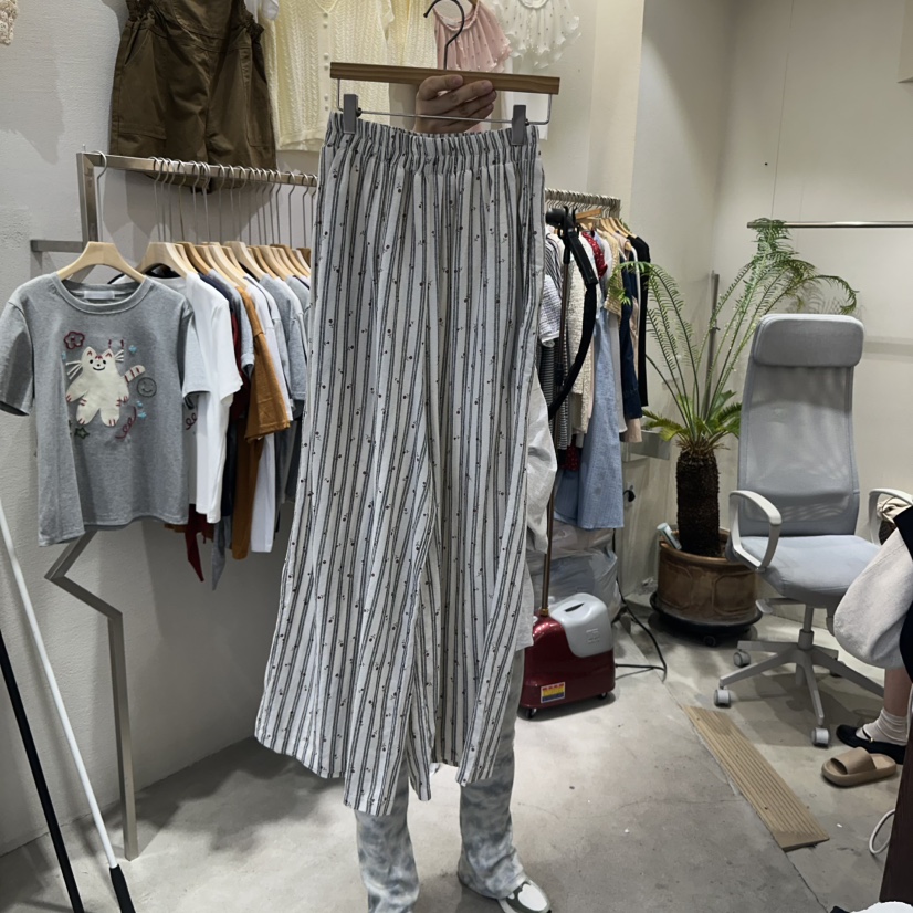 HIPTIQUE韓國㊣直郵東大門代購女裝新品熱賣推薦休閑褲刺繡HIPTIQUE休閑褲