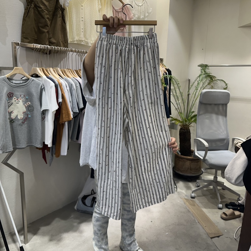 HIPTIQUE韓國㊣直郵東大門代購女裝新品熱賣推薦休閑褲刺繡HIPTIQUE休閑褲