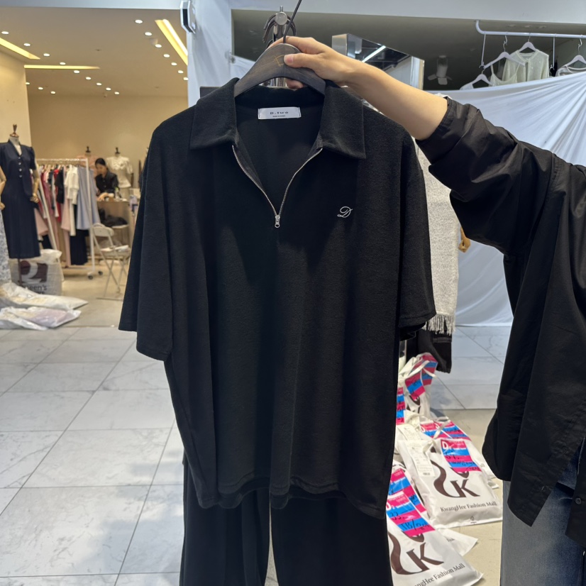 A2/D2直郵韓國代購㊣女裝新品熱賣人氣25春夏休閑時尚T恤刺繡A2/D2T恤圖色3