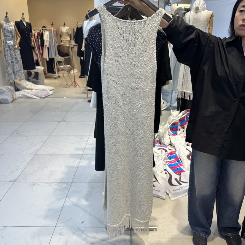 A2/D2韓國直郵㊣東大門實拍女裝新款時尚人氣休閑連衣裙羅紋A2/D2連衣裙