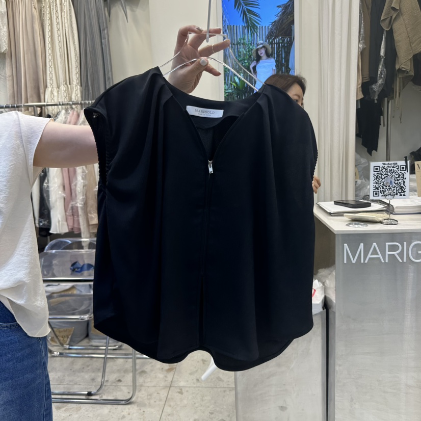 MARIGOLD韓國直郵㊣女裝新品熱賣時尚人氣休閑25春夏馬甲拉鏈MARIGOLD馬甲圖色3