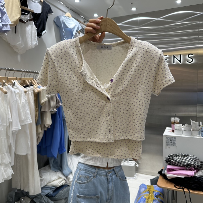 BEENS韓國㊣直郵東大門代購女裝新品時尚熱賣25春夏套裝兩件套BEENS套裝圖色2