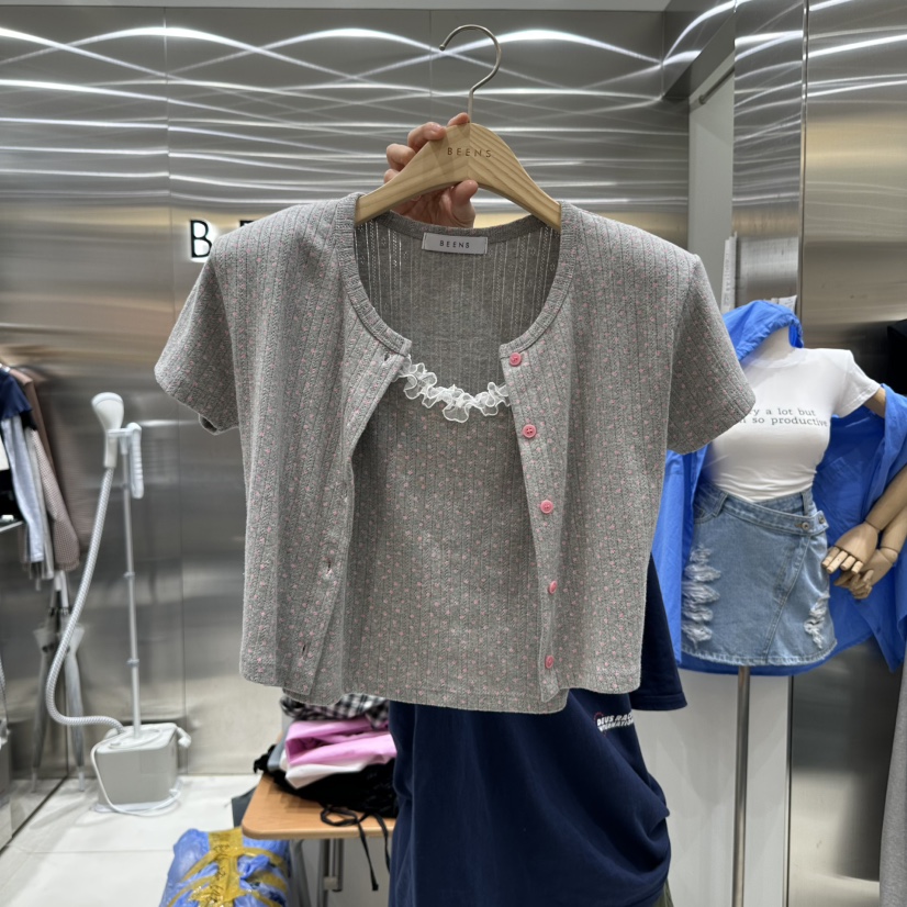 BEENS韓國㊣直郵東大門代購女裝新品時尚熱賣25春夏套裝兩件套BEENS套裝圖色3
