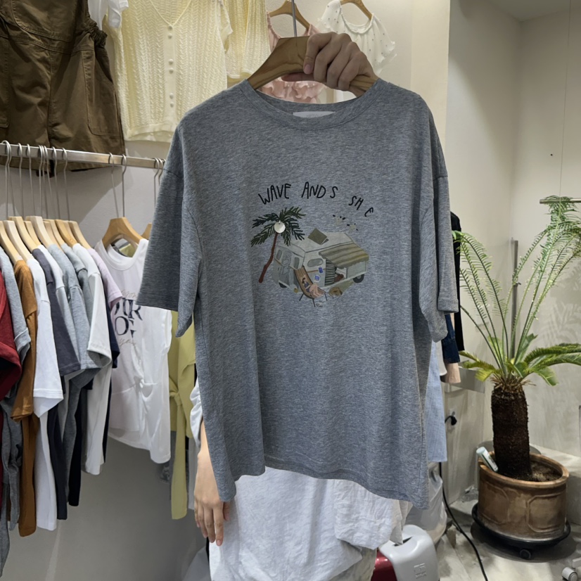 HIPTIQUE韓國㊣直郵東大門代購女裝新款休閑推薦人氣熱賣T恤HIPTIQUET恤圖色2