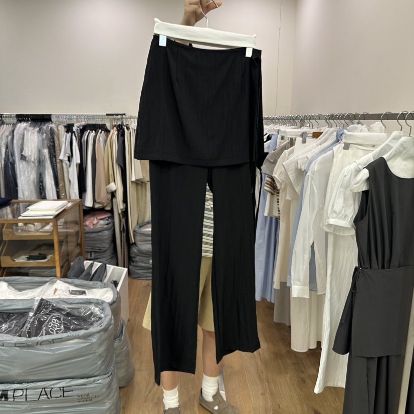 AGO韓國直郵㊣東大門實拍女裝新品熱賣人氣休閑25春夏時尚裙褲AGO裙褲圖色2