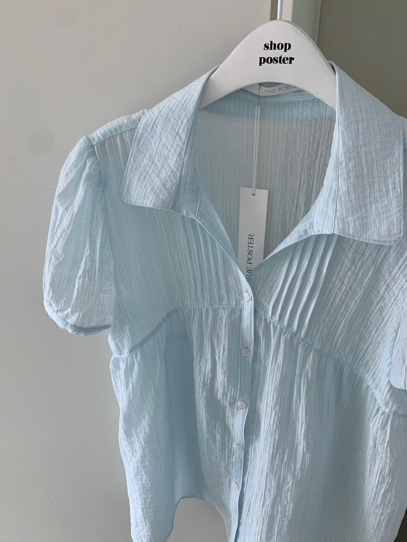 SHOP POSTER韓國直郵㊣女裝新品25春夏人氣休閑襯衫蕾絲衫SHOP_POSTER襯衫/蕾絲衫
