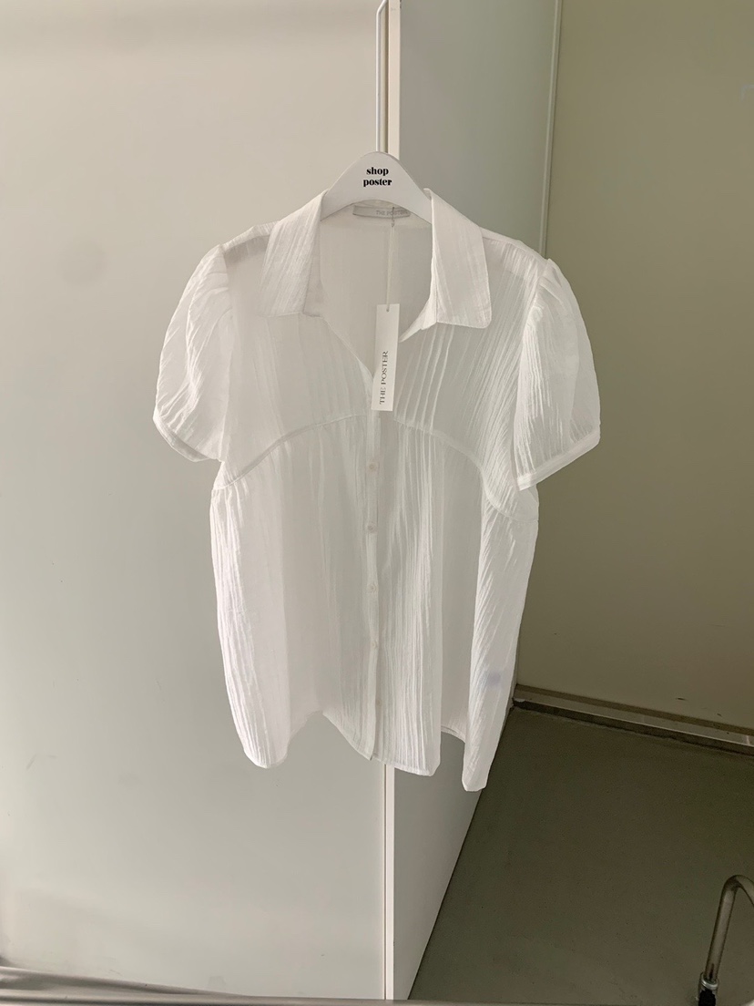 SHOP POSTER韓國直郵㊣女裝新品25春夏人氣休閑襯衫蕾絲衫SHOP_POSTER襯衫/蕾絲衫