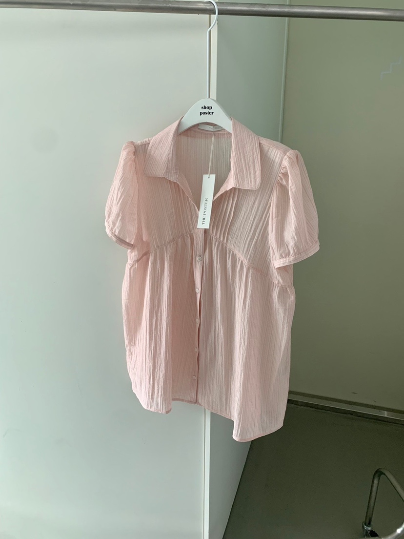 SHOP POSTER韓國直郵㊣女裝新品25春夏人氣休閑襯衫蕾絲衫SHOP_POSTER襯衫/蕾絲衫圖色2