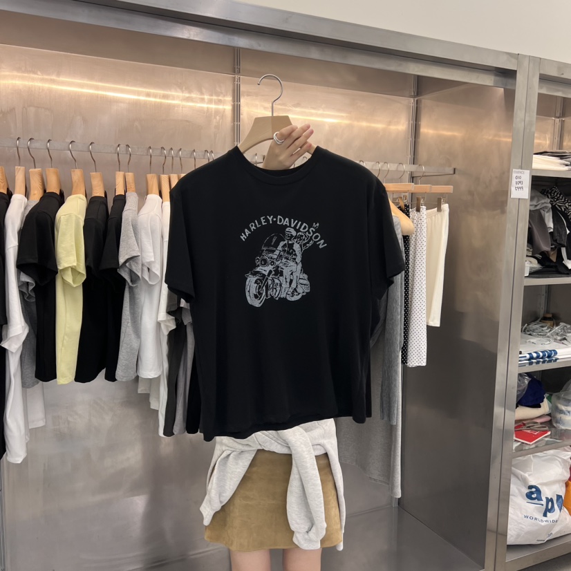 ESSENCE韓國㊣直郵東大門代購女裝新品25春夏人氣熱賣休閑T恤ESSENCET恤圖色3