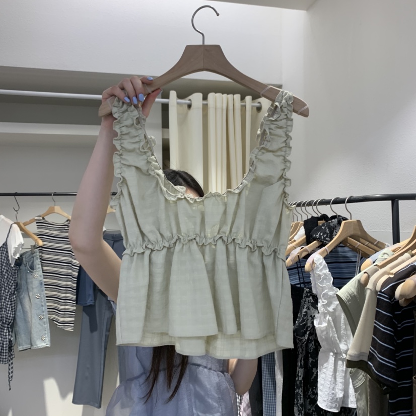 IR BIEN韓國㊣直郵東大門代購女裝新品休閑時尚25春夏吊帶背心ir bien-A吊帶/背心圖色2