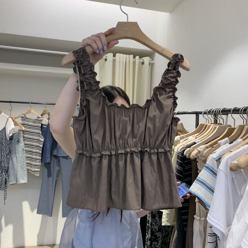 IR BIEN韓國㊣直郵東大門代購女裝新品休閑時尚25春夏吊帶背心ir bien-A吊帶/背心圖色4