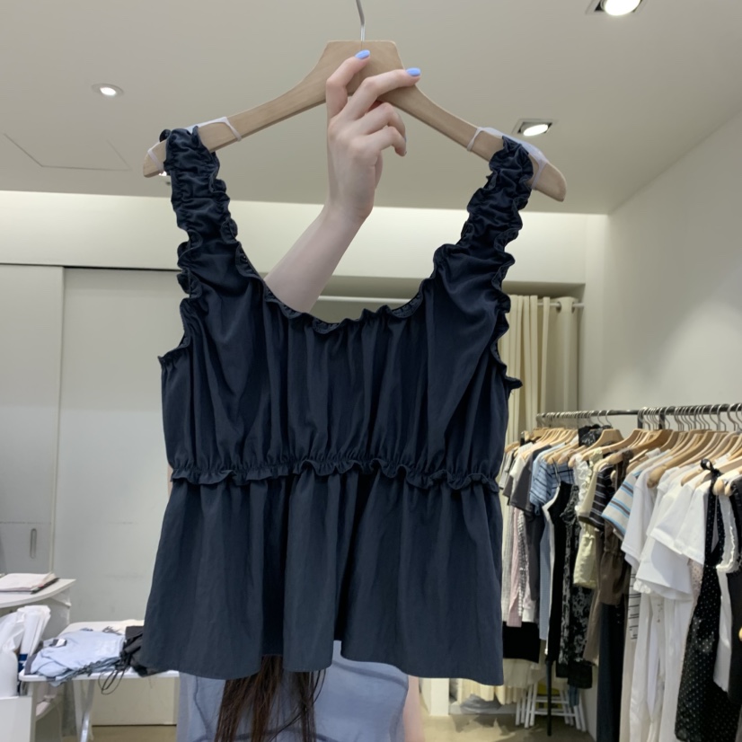 IR BIEN韓國㊣直郵東大門代購女裝新品休閑時尚25春夏吊帶背心ir bien-A吊帶/背心圖色5