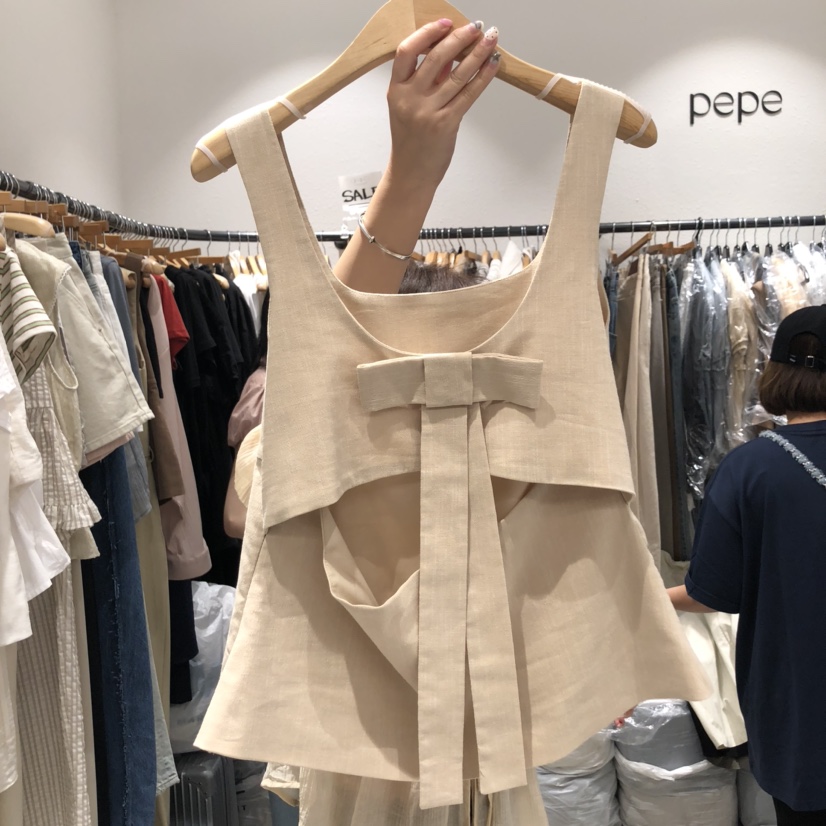 ALMOND PEPE韓國直郵㊣東大門實拍女裝新品人氣熱賣吊帶背心ALMOND PEPE吊帶/背心