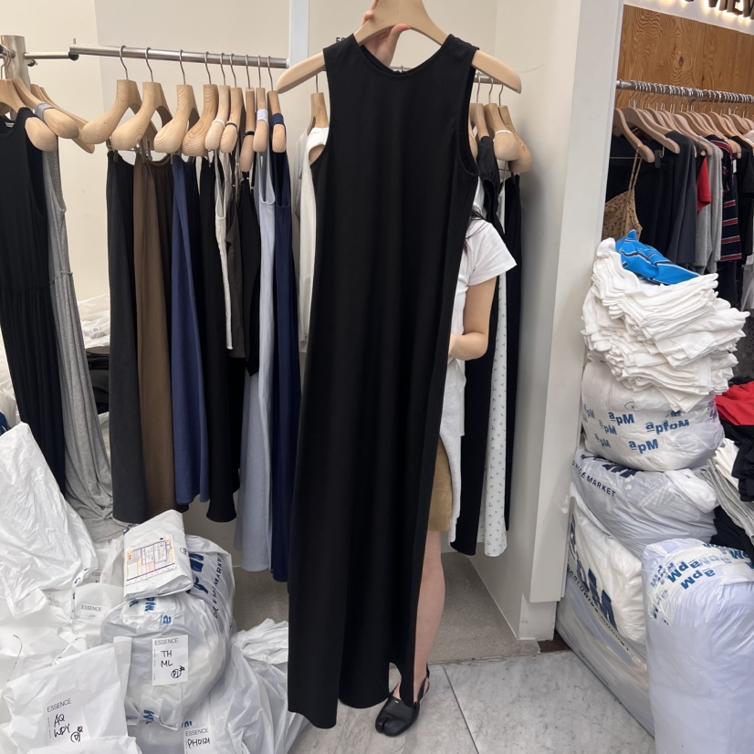 ESSENCE韓國直郵㊣東大門實拍女裝新款休閑推薦人氣連衣裙亞麻ESSENCE連衣裙圖色3