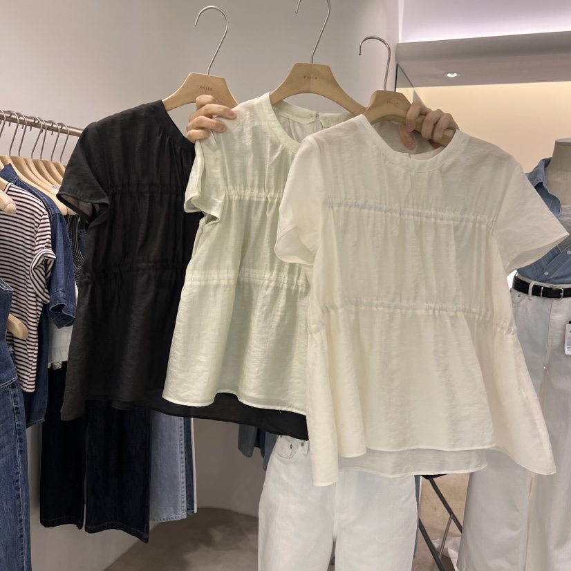 PHILO韓國直郵㊣東大門實拍女裝新品推薦人氣休閑襯衫蕾絲衫PHILO襯衫/蕾絲衫