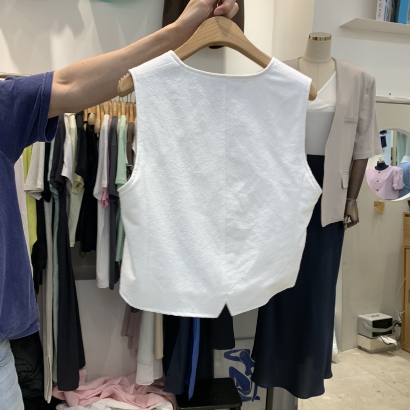 DUPLO韓國直郵㊣東大門實拍女裝新款25春夏熱賣時尚休閑馬甲DUPLO馬甲