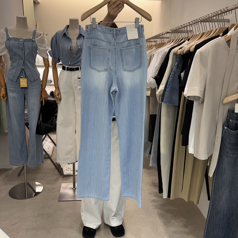 PHILO直郵韓國代購㊣女裝新品25春夏時尚休閑人氣熱賣牛仔褲PHILO牛仔褲