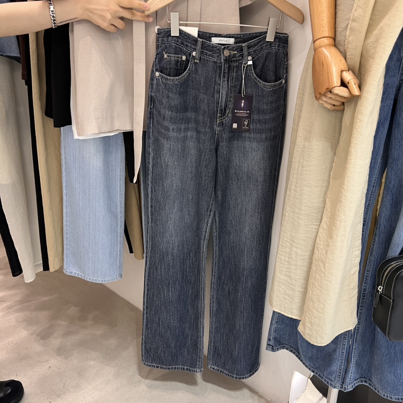 PHILO直郵韓國代購㊣女裝新品25春夏時尚休閑人氣熱賣牛仔褲PHILO牛仔褲