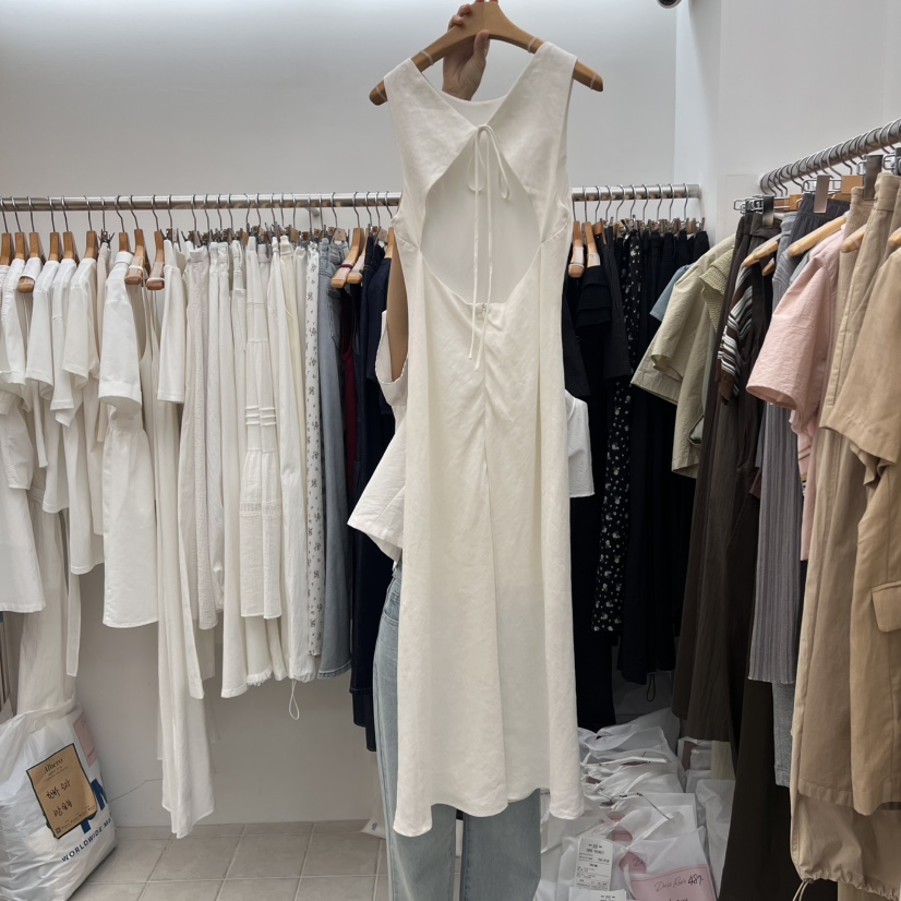 DRESS ROOM韓國㊣直郵東大門代購女裝新款25春夏連衣裙亞麻DRESS ROOM連衣裙