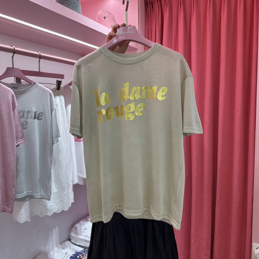 LOVE PINK韓國直郵㊣女裝新品熱賣推薦人氣時尚休閑25春夏T恤LOVE PINKT恤圖色3