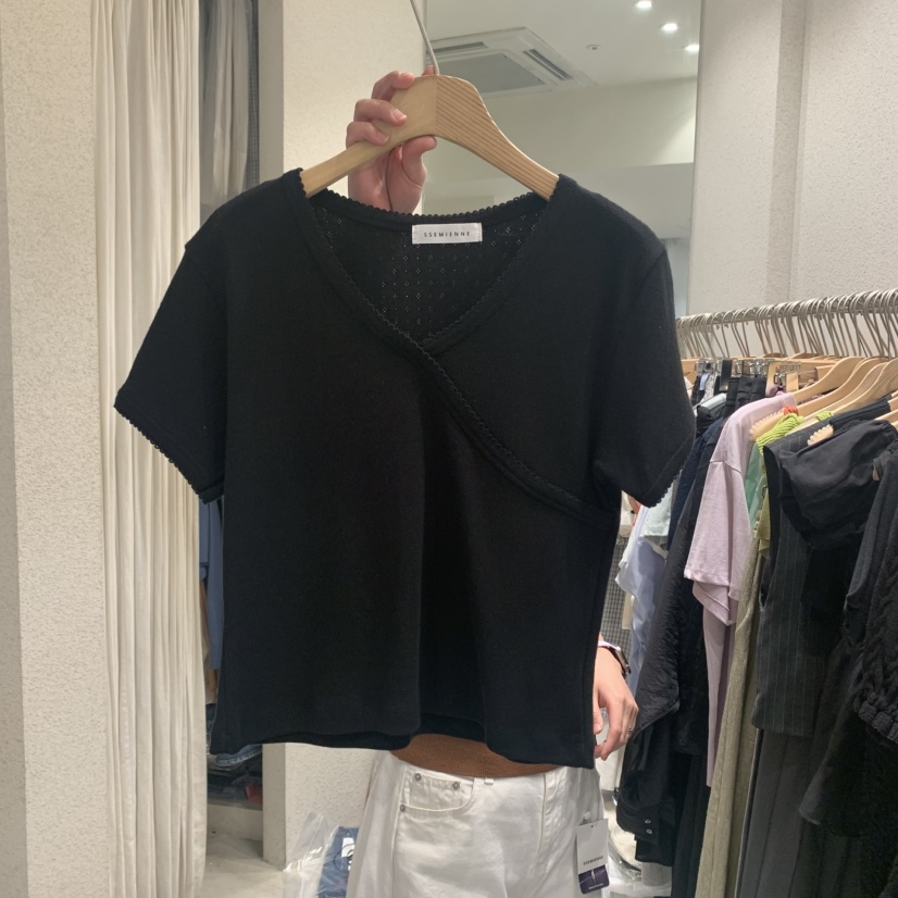 SSEMIENNE韓國直郵㊣女裝新款推薦25春夏熱賣人氣時尚休閑T恤SSEMIENNET恤圖色3