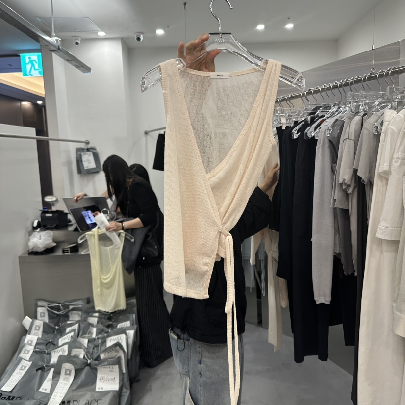 PAVEL韓國直郵㊣女裝新品推薦25春夏熱賣人氣休閑時尚吊帶背心PAVEL吊帶/背心圖色2