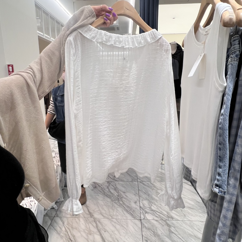 VERVEINE韓國㊣直郵東大門代購女裝新品時尚推薦襯衫蕾絲衫VERVEINE襯衫/蕾絲衫