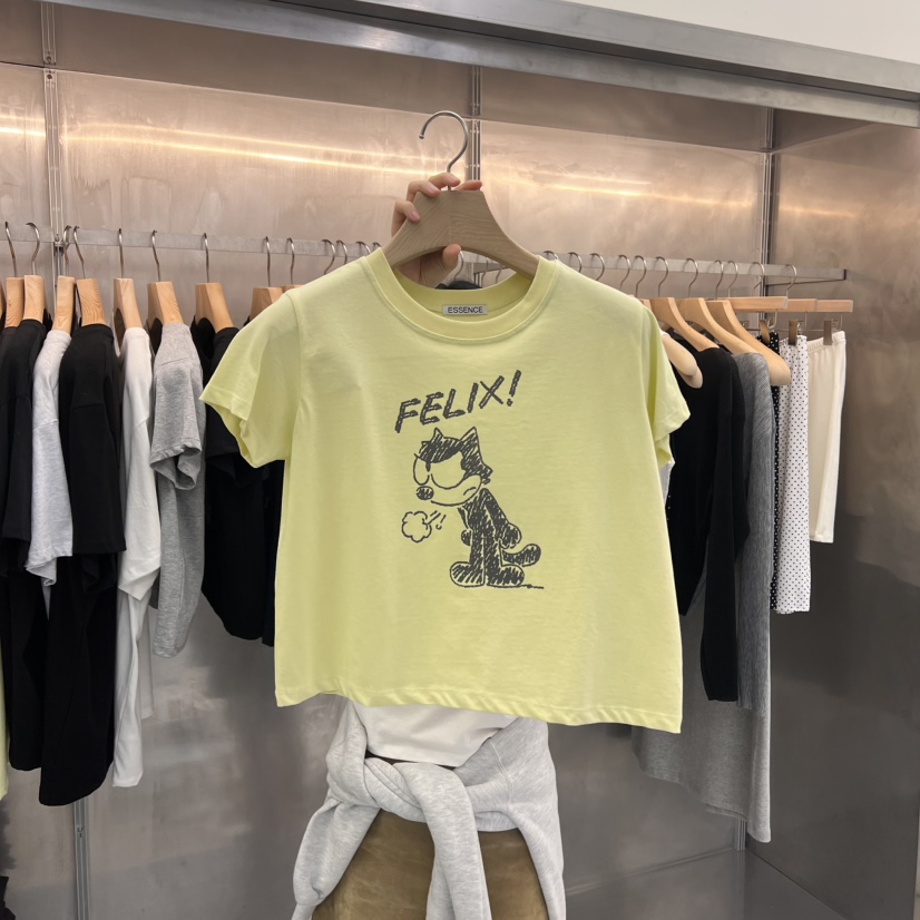 ESSENCE韓國直郵㊣女裝新品推薦熱賣時尚人氣25春夏休閑T恤ESSENCET恤圖色2