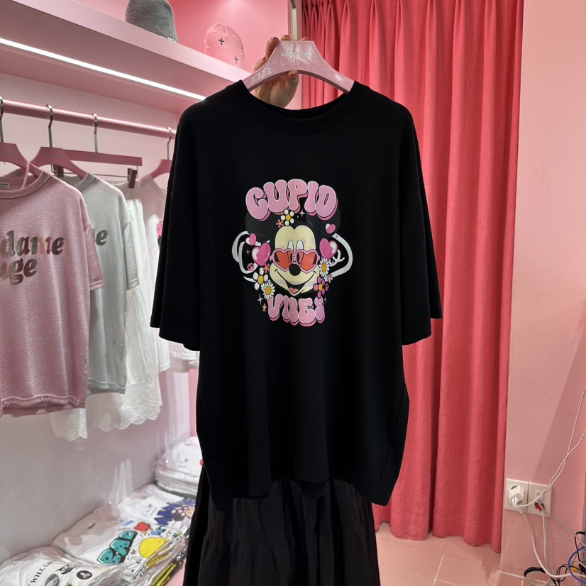 LOVE PINK韓國直郵㊣女裝新款休閑熱賣時尚人氣推薦25春夏T恤LOVE PINKT恤圖色2