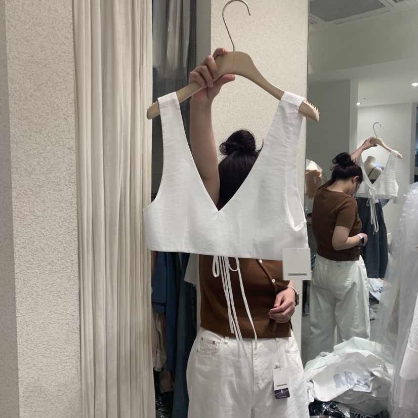 SSEMIENNE直郵韓國代購㊣女裝新品25春夏時尚休閑人氣吊帶背心SSEMIENNE吊帶/背心