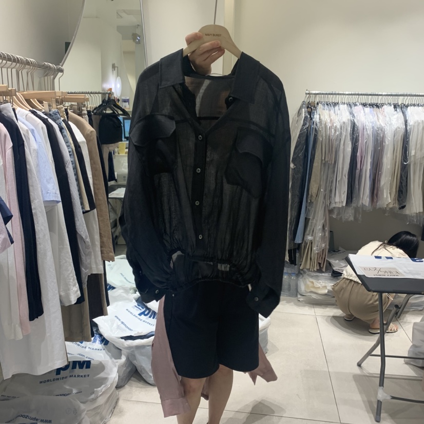 NAVYBURST韓國㊣直郵東大門代購女裝新品時尚人氣襯衫蕾絲衫NAVY BURST襯衫/蕾絲衫